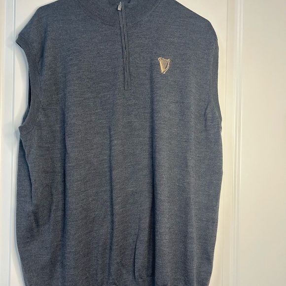 Peter Millar Quarter Zip Guinness Sweater Vest Gray Size XL NWT - Picture 1 of 3